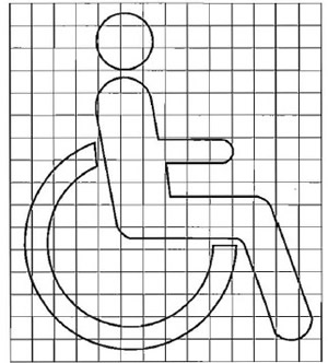 残疾人专用停车位路面标记