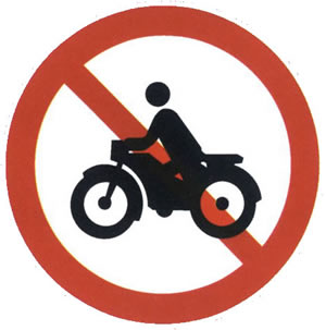 禁止摩托车驶入标志